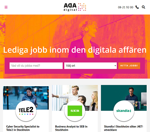 Ada Digital lanserar ny jobbsajt med än bättre användarupplevelse.